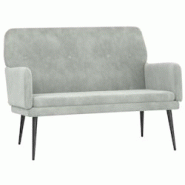 Helloshop26 - Banc banquette 108 x 79 x 79 cm velours gris clair 02_0010570 - 3000582082729 Helloshop26 - Banc banquette 108 x 79 x 79 cm velours gris clair 02_0010570 - 3000582082729