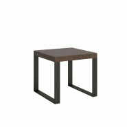 Itamoby Table extensible 90x90/246 cm Tecno Noce structure Anthracite - marron VE900TATECALL-NC-AN