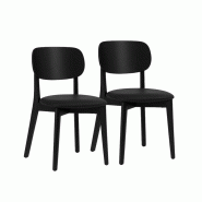 METRO PROFESSIONAL Chaise de restaurant rembourrée Caldaro lot de 2, bois de hêtre/simili cuir, noir/wenge - noir matière synthétique 4067373655424