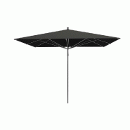 Parasol pour terrasse Pro Moorea carré 200 cm - armature + toile + housse - noir