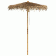 Parasol Tiki avec auvent en feuille de bananier 150 cm bambou Modèle Titan Panorama Jardin - 4108222