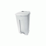 Poubelle a pedale contiplast 120l blanc/blanc