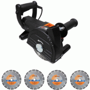 Rainureuse puissante à disque SF150 + 4 disques béton/béton armé/tuiles/matériaux construction LT 30 Ø 150 mm - GOLZ - SF150+04978350180