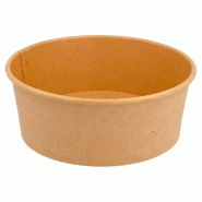 Saladier carton Kraft 750cc Ø15/15x6cm - par 50