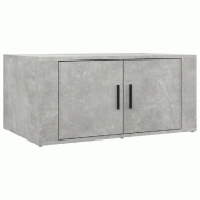 VidaXL Table basse Gris béton 80x50x36 cm Bois d'ingénierie Modèle Sirius Prestige - 816516