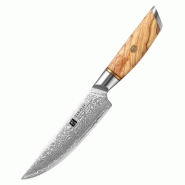 XinZuo - Couteau à steak Damas - Série B37 Lan - multicolore multi-matériau B37-NP