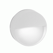 Zafferano Bottom Applique Murale À Led Pour Extérieur Et Intérieur, Forme Ronde, Aluminium Moulé Sous Pression, Couleur Blanc Mat, 4.5W, 3000K, Ip