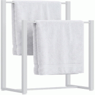 CLP Porte serviettes Taunton Métal HBT: 90x40x25 cm Blanc - blanc métal 327776