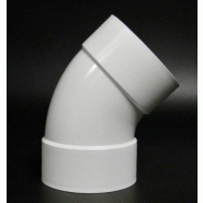 Raccord coude 45° ventilation plastique