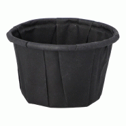 Coupelles pour sauce à salade, papier 25 ml Ø 4,4 x 2,8 cm noir (5000 unités) PAPSTAR - noir papier 37070