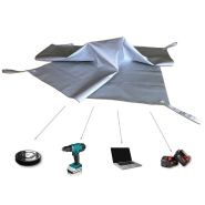 Couverture anti-feu lithium pour petits appareils portatifs - 1,5 x 1,5 m - Haute résistance - 1000 °C en continu - PIC à 1750 °C