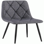 Décoshop26 - Chaise de salle à manger x1 confort et élégance intemporelle en velours gris foncé et métal  10_0007150 - gris métal 3000265965554