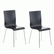 Décoshop26 - Lot de 2 chaises de cuisine en bois noir et métal CDS10067 - noir 3000278217527 Décoshop26 - Lot de 2 chaises de cuisine en bois noir et métal CDS10067 - noir 3000278217527