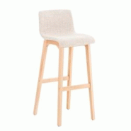 Décoshop26 - Tabouret de bar x1 avec repose-pieds structure de 4 pieds en bois assise en tissu crème 10_0004972 - 3000252388120 Décoshop26 - Tabouret de bar x1 avec repose-pieds structure de 4 pieds en bois assise en tissu crème 10_0004972 - 3000252388120