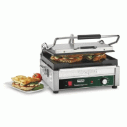 Grill panini double PRO 2 plaques en fonte lisse, bac à graisse amovible, 2400 W, 220 V - MONO