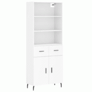 Helloshop26 - Buffet bahut commode armoire meuble de rangement organisateur cuisine salle de séjour salon haut 69,5 x 34 x 180 cm 02_0032715 - 300021