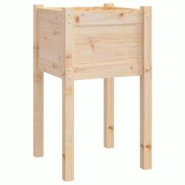 Helloshop26 - Jardinière bac lit surélevé plantes fleurs terrasse jardin d'extérieur 40 x 40 x 70 cm bois de pin massif marron 02_0038548 - 300021 Helloshop26 - Jardinière bac lit surélevé plantes fleurs terrasse jardin d'extérieur 40 x 40 x 70 cm bois de pin massif marron 02_0038548 - 300021