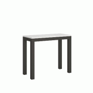 Itamoby Console Extensible 90X40/300 Cm Everyday Evolution Frêne Blanc Structure Anthracite - blanc VE300COEVEEVO-BF-AN