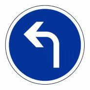 Panneau B21c2 - Direction obligatoire