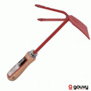 Petite Serfouette Panne et Fourche - Manche Bois - GOUVY - 28 cm - 0.2 kg - Fabriquée en France