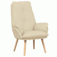 VidaXL fauteuil Crème 69 x 74 x 93 cm Tissu et Contreplaqué Modèle Atlas Atelier - 42001857