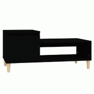 VidaXL Table basse Noir 100x50x45 cm Bois d'ingénierie Modèle Balcon Omega Plus - 821125