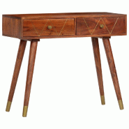 VidaXL Table console 90x35x76 cm Bois d'acacia massif Modèle Luna Design Plus - 286174