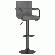 VidaXL Tabouret de bar Gris clair Tissu Modèle Aero Évasion Élite - textile 328430