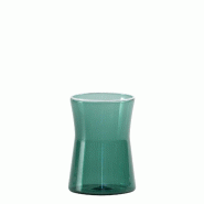 Zafferano Lot de 4 Verres Tumbler Collection Classy en Verre Borosilicaté Soufflé à la Main Vert Lac pour Services de Table Élégants et Modernes