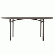 ZOWN Table ronde pliante 183 cm Planet6 Premium - marron plastique SP-BT072X001A ZOWN Table ronde pliante 183 cm Planet6 Premium - marron plastique SP-BT072X001A