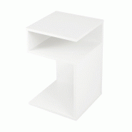 COSTWAY Table d'appoint en bois, 3 niveaux, table basse, table de chevet, moderne, pour salon et chambre à coucher - blanc Bois manufacturé VH33463IT