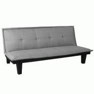 Décoshop26 - Canapé convertible 3 places canapé-lit pliable avec dossier réglable 170 x 100 cm tissu gris clair 04_0011168 - gris 3000268441123 Décoshop26 - Canapé convertible 3 places canapé-lit pliable avec dossier réglable 170 x 100 cm tissu gris clair 04_0011168 - gris 3000268441123