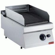 Diamond - Grill pierre de lave gaz, grille en fonte 1/2 mod -TOP- - réf. G17/GPL4T-NG - gris AKS-G17/GPL4T-NG
