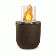 Divina Fire Cheminée au bioéthanol brasero de jardin au sol pour intérieur extérieur RAFFAELLO Terra Marrone d.35 x h55 - marron 8056157806226