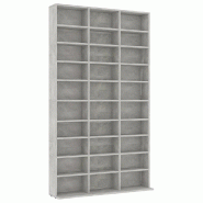 Helloshop26 - Armoire à CD élégante avec 30 compartiments ouverts 102 x 16 x 177 cm en bois d'ingénierie gris béton 02_0047690 - vert Bois massif