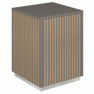 Podium 1 porte push-pull Vertigo T01 MDF naturel et anthracite 45x45x60cm