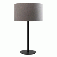 ROSSINI ILLUMINAZIONE Lampe De Table Vivien Noire Avec Abat-Jour Cylindrique Gris - Raccordement E27 Ip20 75W - Éclairage Intérieur Groupe Rossini -