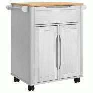 VidaXL Chariot de cuisine FLORO Blanc 72,5 x 45 x 80 cm - 42011250