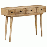 VidaXL Table console 110x30x75 cm bois de manguier massif Modèle Terrasse Tau Prime Plus - 376069