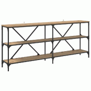 VidaXL Table console avec étagère Chêne artisanal 180 x 30 x 75 cm Modèle Aero Panorama Sud - 881906