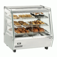 Vitrine chauffante avec éclairage LED - 3 niveaux - 125L - CVC125L | Casselin