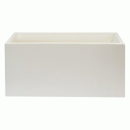 WellHome - Pot de fleurs en polyéthylène blanc 80x40x40 cm - blanc PLS031