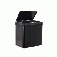 WellHome - Poubelle Intelligente 30L de couleur Noire 35,5x26x43,5cm - Ouverture Automatique/Manuelle - noir inox WH15549