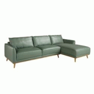 AC ANGEL CERDA Angel Cerdá Canapé d'angle droite en cuir vert 6199C 295 x 160 x 90 - vert fourrure 8435631031963 AC ANGEL CERDA Angel Cerdá Canapé d'angle droite en cuir vert 6199C 295 x 160 x 90 - vert fourrure 8435631031963