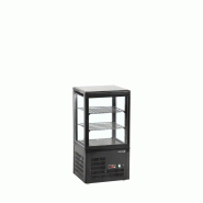 Comptoirs réfrigérés 60 litres modèles table top noir - PUPD60-BLACK