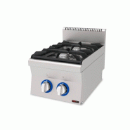 Cuisinière gaz professionnelle 2 brûleurs 12,6 kW – Série 600 – 43 x 66 cm – Réf. AKS-SGS-AGO-460 - AKS-SGS-AGO-460
