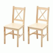 Décoshop26 - 2x chaises de salle à manger cuisine style rustique en bois massif 04_0000397 - 3000253408988 Décoshop26 - 2x chaises de salle à manger cuisine style rustique en bois massif 04_0000397 - 3000253408988