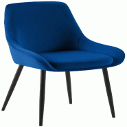 Décoshop26 - Chaise de salle à manger élégance confort design moderne en velours bleu foncé structure métallique 10_0007147 - bleu métal 3000265965028