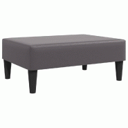 Décoshop26 - Repose-pieds tabouret 77 x 55 x 31 cm en PVC gris DEC030201 - 3000257783418