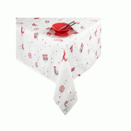 Excelsa nappe Merry Christmas coton 140x180 cm multicolore - multicolore textile 65381